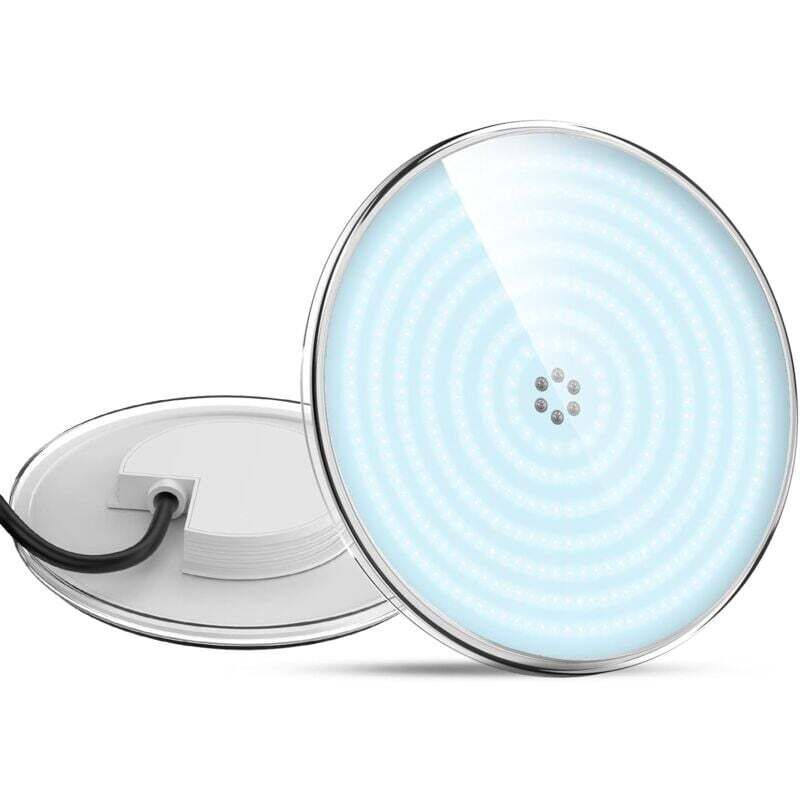 UlisemProjecteur Piscine Remplie de Résine,30W Lampe PAR56(équivalent Ampoule halogène 300W), Spot Piscine LED, 3500lm, IP68 étanche, 12V AC/DC,6000K
