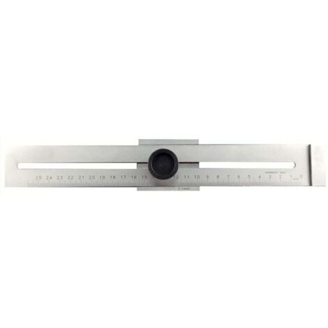 UlisemRègle de traçage chromée mate graduée au laser, graduation en mm, bord de traçage trempé, tailles Nom: 250 mm Mesure en inox