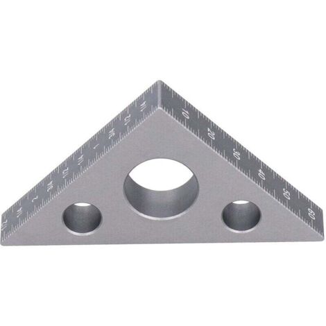 UlisemRègle Triangulaire Argent Épaissir Alliage D'aluminium Haute Hardnes Aluminium Épaissie Alliage Hauteur Règle Métrique et Impérial Outil De Mesure Du Bois