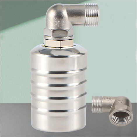 UlisemRégulateur de niveau de piscine,régulateur de niveau d'eau automatique pour réservoir d'eau,Vanne à flotteur entièrement automatique en acier inoxydable 304, mini robinet à boisseau sphérique à 