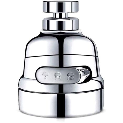 UlisemRobinet de cuisine mobile / Filtre à buse économiseur d'eau rotatif à 360 degrés / 3 méthodes de sortie d'eau