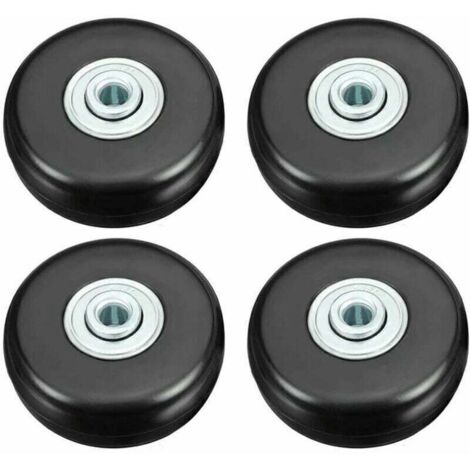 UlisemRoulette Valise, Bagage Valise Réparation Roulette Charge Lourd 50mm Muette Caoutchouc Universelle Pivotante Roue Rechange Transport Remplace Roulette 4PCS pour Valise/Bagage/Sac à Dos/Voyage