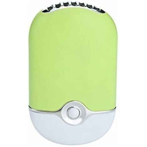 UlisemSèche-cheveux portable - Vert, batterie Li-ion Mini ventilateur intégré de bureau Ventilateur de climatiseur rechargeable USB