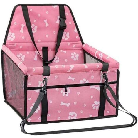 UlisemSiège auto pour chien, siège arrière de haute qualité pour chiens de petite et moyenne taille, matériau imperméable, Rose (40 x 34 x 25 cm)