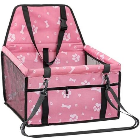 UlisemSiège auto pour chien, siège arrière de haute qualité pour chiens de petite et moyenne taille, matériau imperméable, Rose (40 x 34 x 25 cm)