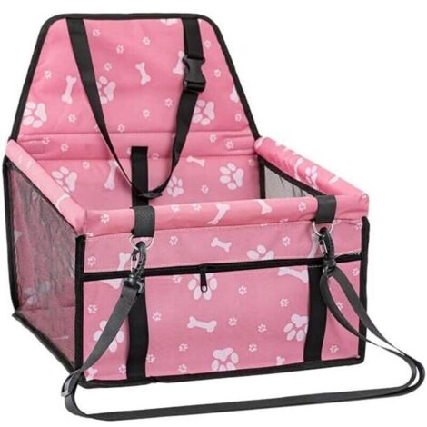 UlisemSiège auto pour chien, siège arrière de haute qualité pour chiens de petite et moyenne taille, matériau imperméable, Rose (40 x 34 x 25 cm)
