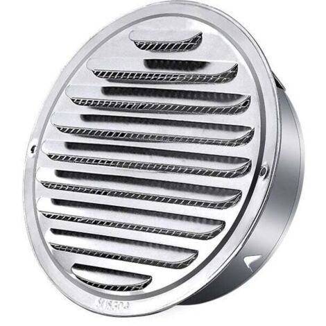 UlisemVentilateur en acier inoxydable avec maille épaissie hotte murale hotte d'aspiration salle de bain cuisine ventilateur et bouche d'aération (160mm)