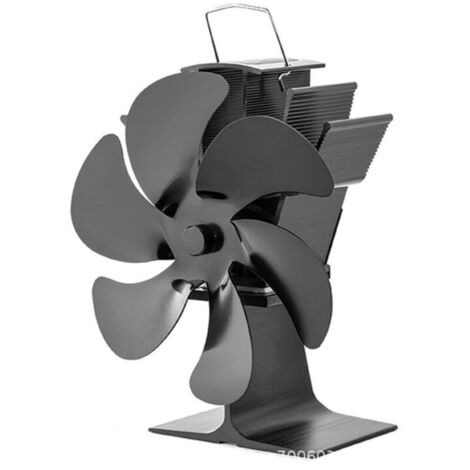 UlisemVentilateur poêle à bois 6 lames ventilateur cheminée chauffage ventilateur silencieux avec protection contre la surchauffe pour poêle à bois foyer à gaz poêle à granulés