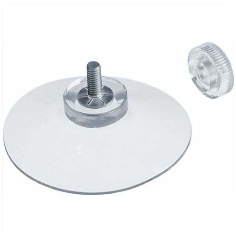 Image of UlisemVentouse, 8 x Saugnäpfe Ø 50 mm mit M4x10mm Gewinde mit Rändelmuttern Transparent