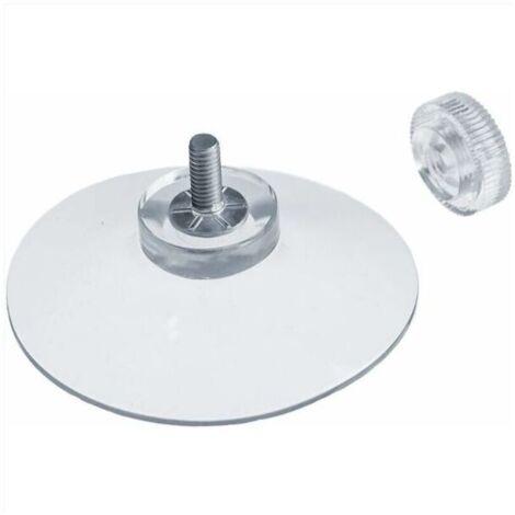 UlisemVentouse, 8 x ventose Ø 50 mm con filettatura M4x10mm con dadi zigrinati Trasparente