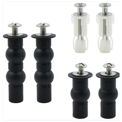 UlisemVis D'expansion pour Couvercle de Toilette Fixation - 3 paires Abattant WC Vis, de boulons d'expansion universels, accessoires de vis pour abattant de siège de toilette