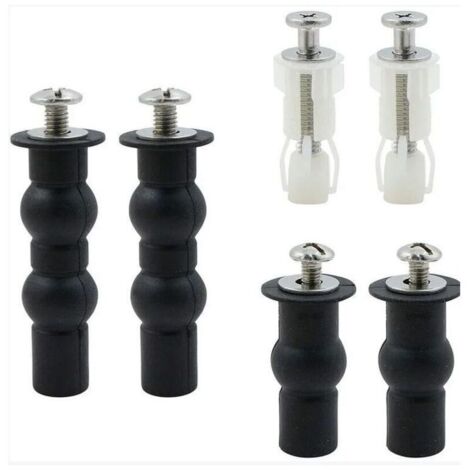 UlisemVis D'expansion pour Couvercle de Toilette Fixation - 3 paires Abattant WC Vis, de boulons d'expansion universels, accessoires de vis pour abattant de siège de toilette