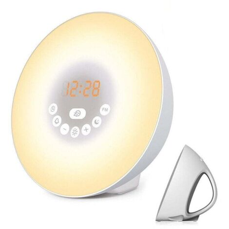 UlisemWake Up Light hf3531/01 – Sveglia con luce 200 lux, rossa 10,6 x 18,1 x 18,1 cm rosso [Classe energetica F]