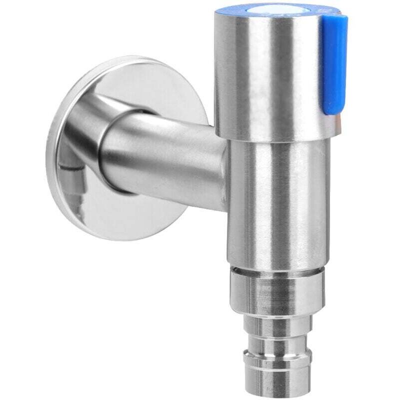 Image of Wandmontierter Wasserhahn für Waschmaschine, Badezimmer, Waschküche, Edelstahl, G1/2 Zoll - Ulisem