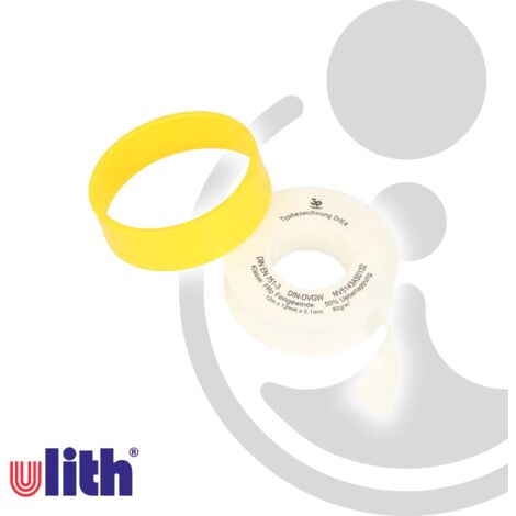 ULITH PTFE Gewindedichtband Teflonband FRp, 12 m für Heizung, Trinkwasser DVGW