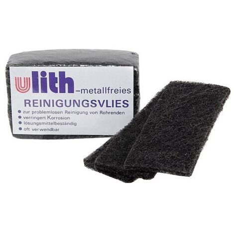 ULITH Reinigungsvlies 60 x 130 mm für Kupfer- und Edelstahlrohre - 10er-Pack