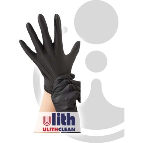 ULITH VILAtril Hybrid-Handschuhe in praktischer Spenderbox 100 Stück, schwarz - Größe L