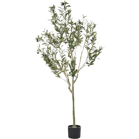 Ulivo artificiale in vaso con vas nero 153 cm Olive Tree