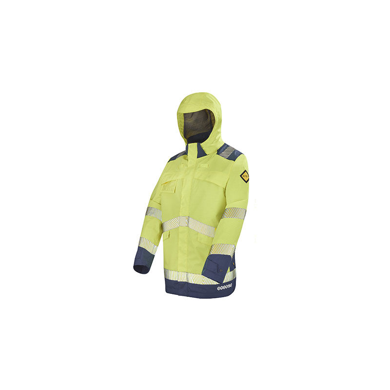 Ully hi-vis parka fluo yellow / navy s - fluo yellow / navy