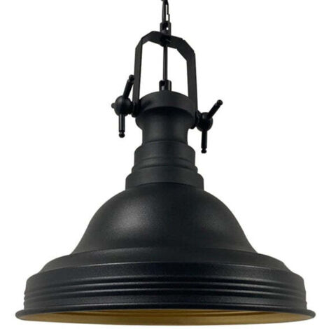 Ulmete Schlichte Schwarze Pendelleuchte, Kronleuchter für Wohnzimmer, Büro, Hotel, Restaurant, Vintage-Design