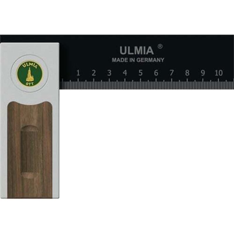 Ulmia - Equerre Alu-Line Branches-L.150mm Poignée-L.105mm ajustable Alu/STA/Noyer - 500-150