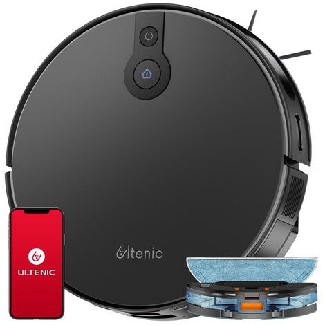 ULTENIC D6 - Aspirateur Robot Ultramince - Aspiration de 3000 Pa - 120min d'autonomie - Connecté Bluetooth et WIFI - Contrôle par Siri&IFTTT