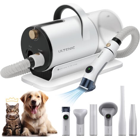 Ultenic P30 Combo Dog Grooming Vacuum Kit - Pet Hair Vacuum & Dryer 3-in-1 for Dogs Cats - Dog Vacuum Brush for Shedding Grooming - Suitable for Thick Short Long Pet Hair