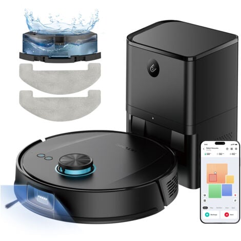 Ultenic TU20 Pro Robot Aspirapolvere Lavapavimenti con Mappatura, Connesso con WiFi/Alexa/App, 6 modalità di pulizia, 8000 Pa, ideale per peli di animali domestici