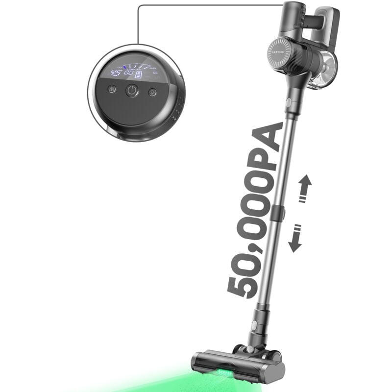 Ultenic - U12 v - Aspirateur Balai Sans Fil - 40KPA - 4 vitesses - autonomie de 45MIN - gris
