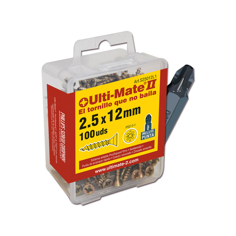 

Ultimateii - ULTI-MATE II S45035L1 - Tornillo de alto rendimiento Bicromatado en caja L1 de 41 uds. (4,5x35 mm)