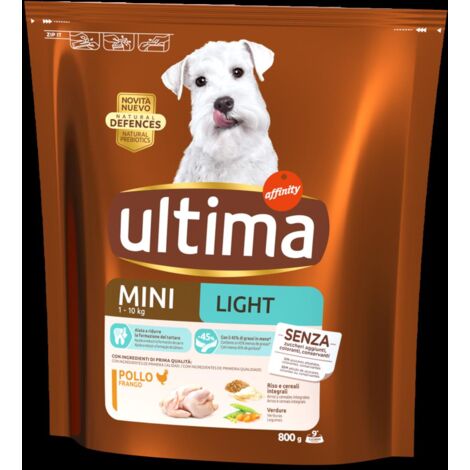 ULTIMA DOG CROCCANTINI CANE 800 GRAMMI MINI LIGHT POLLO
