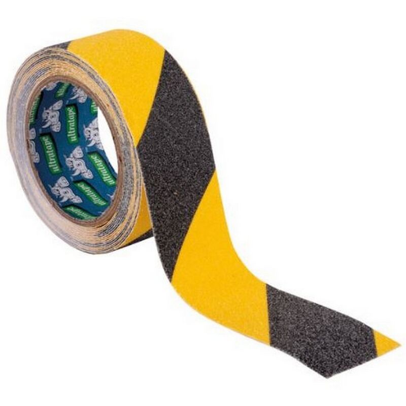 Ultra - Non Slip Tape Black & Yellow 50mm x 5m