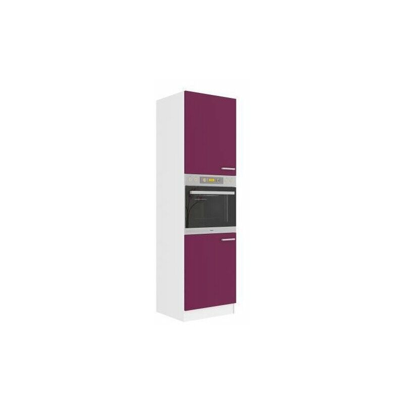 ULTRA Colonne four avec plan de travail L 60 cm - Aubergine mat