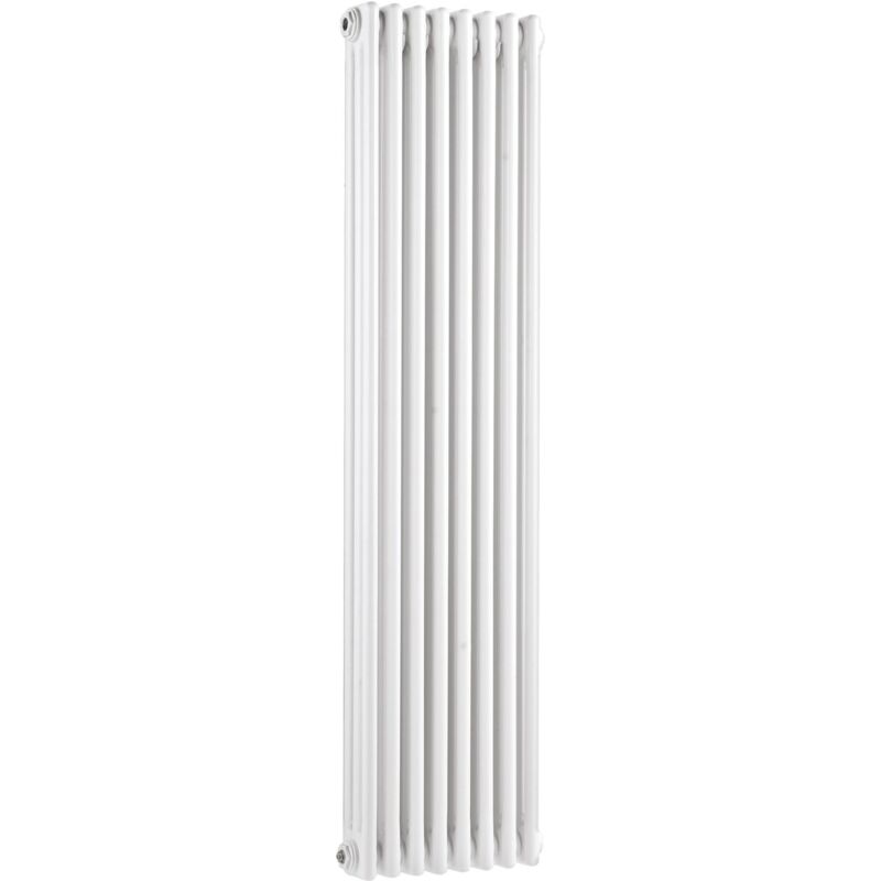 Colosseum 3-Column Vertical Radiator 1500mm h x 287mm w - White - Hudson Reed