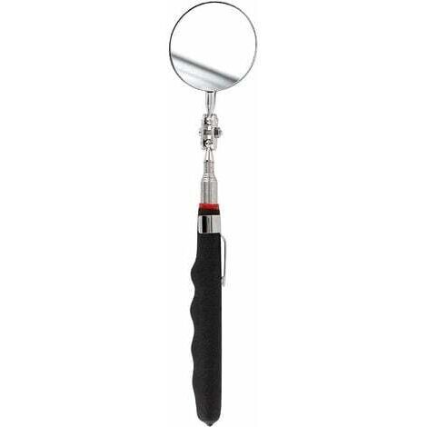 Ultra-flat telescopic mirror - Extends up to 70 cm - Double ball joint - Non-slip handle