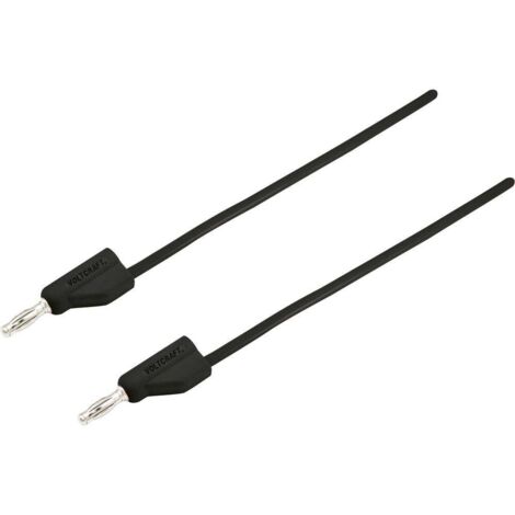 Ultra-flexible Cordon de mesure [Banane mâle 4 mm - Banane mâle 4 mm ] 1.00 m noir MSB-300 10 A
