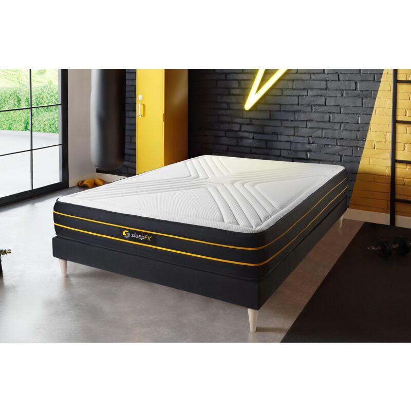 Sleepfit - ULTRA Matratze 200x200cm, Memory-Schaum und Mikro-Taschenfedern, Härtegrad 2, Höhe: 26cm, 7 Komfortzonen