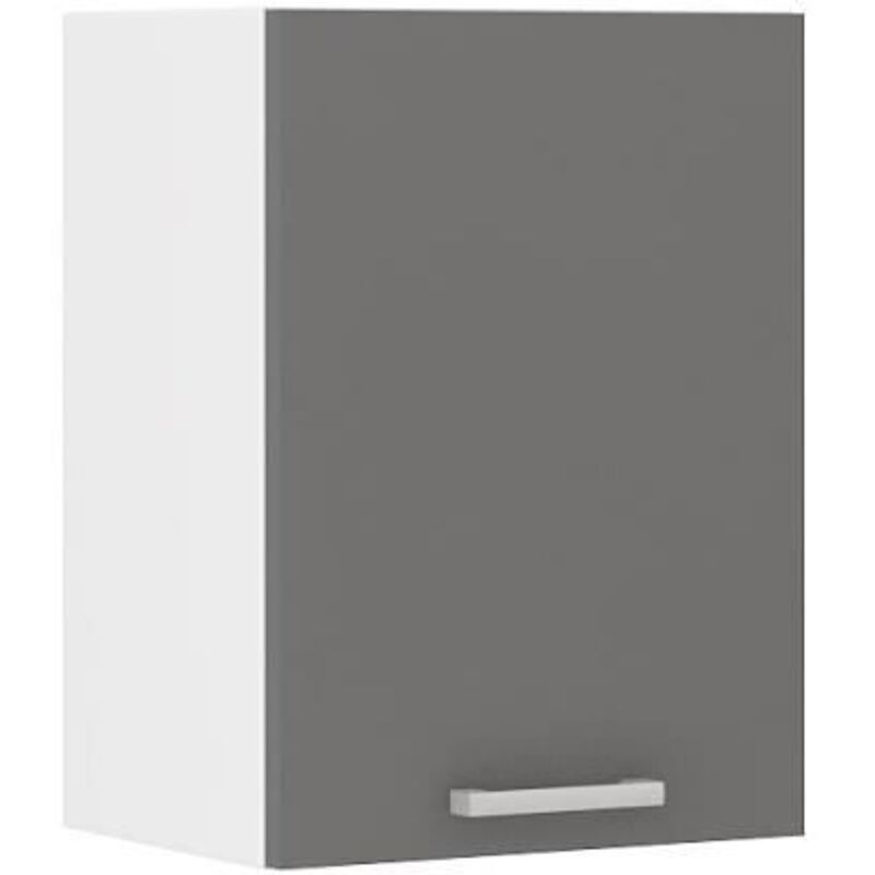 Les Tendances – Meuble haut de cuisine 40 cm – Panneaux de particules 16mm mélaminés gris foncé – 1 porte battante – 1 étagère – Fabrication Les Tendances – Meuble haut de cuisine 40 cm – Panneaux de particules 16mm mélaminés gris foncé – 1 porte battante – 1 étagère – Fabrication