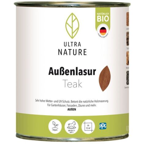 Ultra Nature Außenlasur 750 ml teak Holzlasur