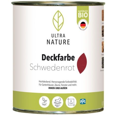 Ultra Nature Deckfarbe 750 ml schwedenrot Holzschutzfarbe