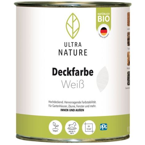Ultra Nature Deckfarbe 750 ml weiß Holzschutzfarbe