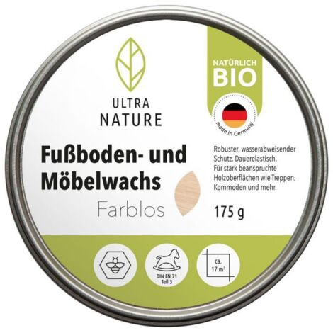 Ultra Nature Fußboden & Möbelwachs 175 g farblos Holzpflege