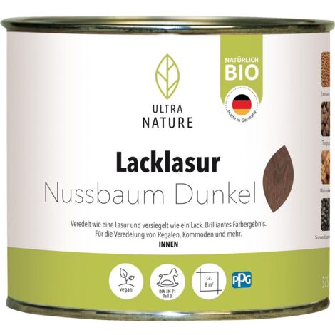 Ultra Nature Lacklasur 375 ml nussbaum dunkel Holzlacke