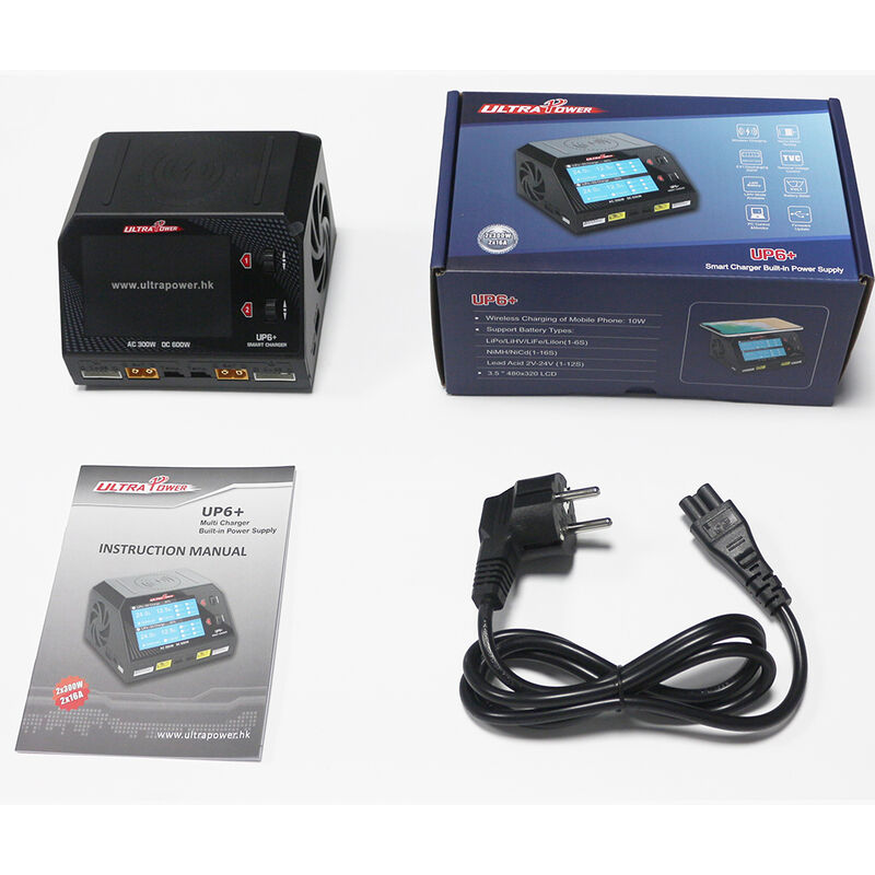 Up6 + Balance Chargeur Dechargeur Ac 2X150W Dc 2X300W 2X16A Bicanal Chargeur Moteur Servo Testeur Chargeur Sans Fil Pour Telephone Lipo Lihv Li-Ion