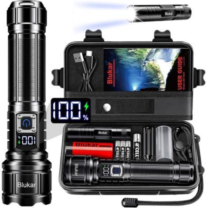 Image of Ultra Powerful LED Flashlight, Rechargeable Flashlight&hellip;