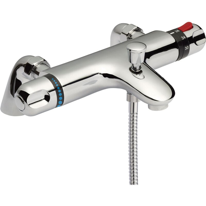Reef Thermostatic Bath Shower Mixer Tap - Chrome - Nuie