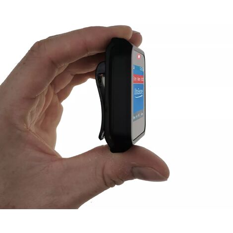 Ultra Secure – Bipeur mobile d'alerte sans fil IP67 – Autonome rechargeable avec BIP, LED, vibration – Portée 150m – Écran tactile et clip ceinture
