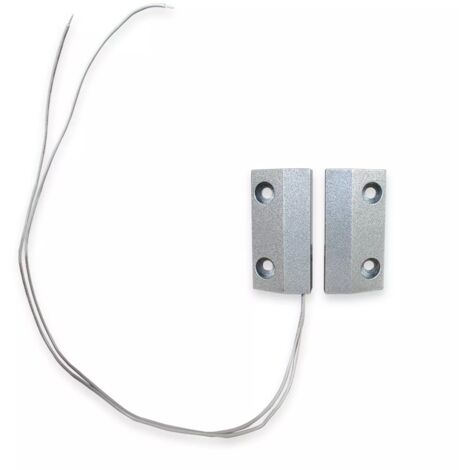 Ultra Secure – Détecteur d'ouverture filaire résistant en métal – Alimentation 30 cm – Contact sec N/C – Températures -20 à 80 °C
