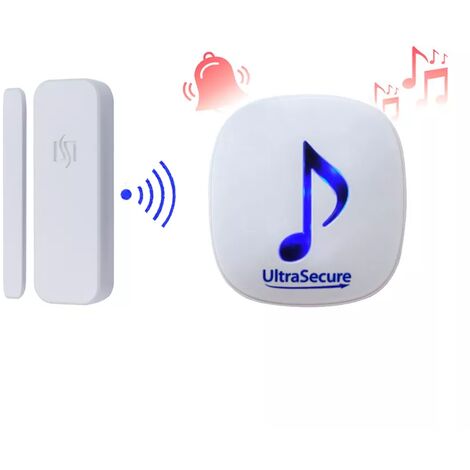 Ultra Secure – Détecteur d'ouverture sans-fil 300m – Carillon 35 mélodies volume réglable – Alimentation par 2 piles AAA – Installation rapide - DA600