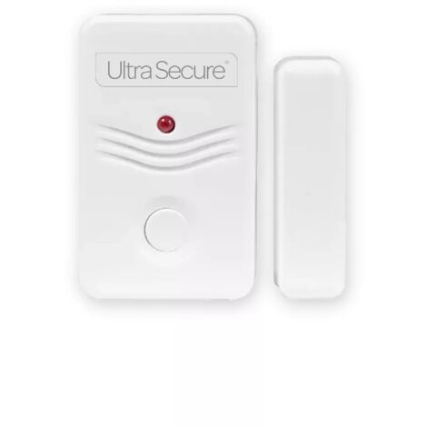Ultra Secure – Détecteur d'ouverture sans fil – Alimentation pile lithium CR2 – Portée 100 mètres – Installation adhésive double-face